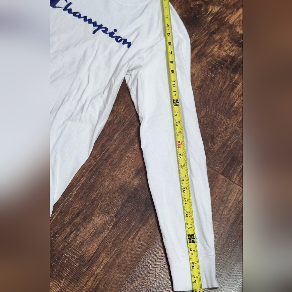 Champion Long Sleeve T-shirt. White Color . Size Small - Picture 8 of 8